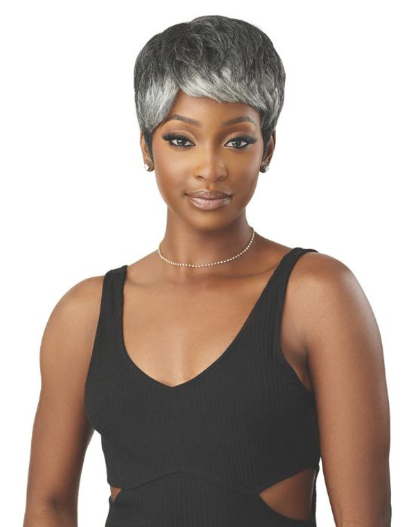 Outre Fab & Fly Arlette human hair pixie wig front view