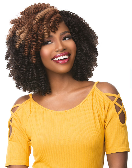 Woman wears Curlfinity - Grey Rod