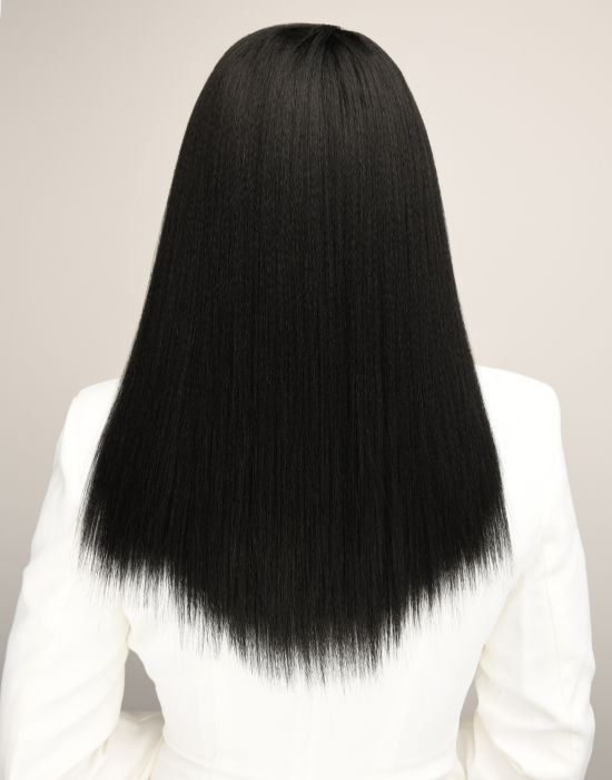 Feme 2-in-1 Monique half wig - back view of hair down
