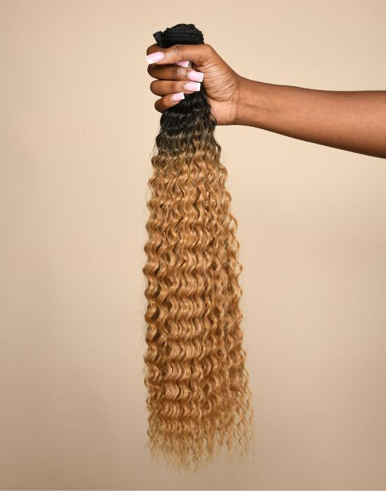 Feme Weave Jerry Bohemian curly synthetic hair extensions bundle
