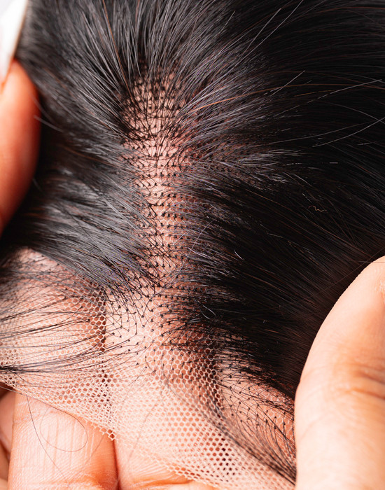 Feme Collection HD Lace Wig Human Hair HD lace up close