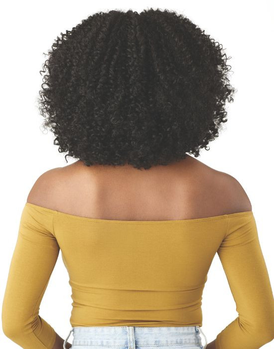 Woman wears Outre Melted Hairline - KINKYSOFT 3