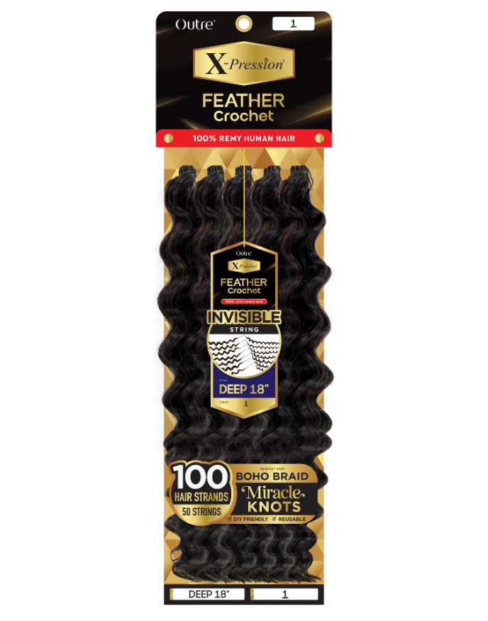 Packaging for X-Pression Remi Feather Crochet - Deep