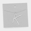 Today Show Hammered Initial Necklace SILVER