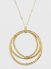 Long Hammered Circles Necklace