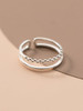 Sterling Circles & Smooth Band Ring