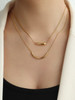 *Waterproof* Curved Bar Necklace