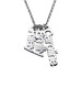 *Sterling Silver* Customized 3 Vertical Names Necklace: Silver - MADE TO ORDER