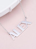 *Sterling Silver* Customized Block Letter Necklace: Silver - MADE TO ORDER