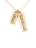 *Sterling Silver* Customized 2 Names Necklace: Gold - MADE TO ORDER