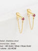 Little Chain Birthstone Studs: Choose Your Birth Month