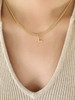 Smooth Chain Pave Letter Necklace