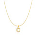 Smooth Skinny Chain Pave Letter Necklace