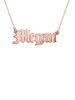 Sterling Custom Old English Font Name Necklace: Rose