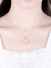 Gold Plated Sterling Zodiac Necklace: White Background