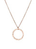Hammered Open Circle Necklace: Gold, Silver Or Rose