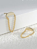 SOLD OUT! Half Circle Chain Drop Earrings: 1 LEFT!