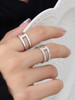 Center Band Ring Adjustable Silver