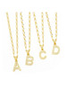 Pave Oval Chain Initial Necklace - LETTER R - LAST 2!