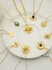 Sunburst Medallion Paperclip Chain Necklace