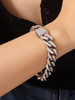 SOLD OUT! Chunky Pave Latch Bracelet: Silver: Seen On The Source! LAST ONE!