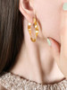 Metal Ribbon Swingback Hoops: Gold Or Silver