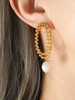 Circles Pearl Drop Earrings: Gold Or Silver