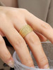 Textured Golden Wire Ring - Size 7