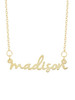 Sterling Custom Vintage Inspired Name Necklace: Gold 