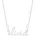 Sterling Custom Vintage Inspired Name Necklace: Silver