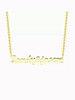 Sterling  Custom Two Name With Heart Necklace: Gold