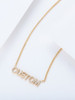 Custom Pave Name Necklace: Gold