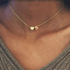 Minimalist Heart Letter Necklace: Gold