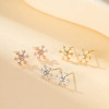 Minamalist Snowflake Studs: Gold, Silver Or Rose