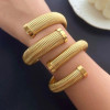 Lined Wrap Bracelet: Gold Or Silver