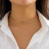 Center Knot Necklace Gold, Silver Or Rose