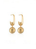 Golden Ball Hoop Earrings
