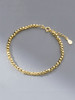 Gold Plated Minimalist Sterling Beaded Bracelet