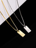 Sterling Little Tab Letter Necklace: Silver