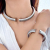 Banded Collar Necklace: Gold Or Silver: Seen on Jessica Marie Garcia!