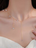 Sterling Asymmetrical Drops Necklace: Gold Or silver