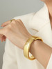 Magnetic Clasp Thick Lined Bangle: Gold Or Silver - 1 LEFT EACH!