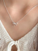 Sterling Double Bow Necklace: Gold Or Silver