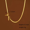Smooth Chain Choker Style Bow Necklace: Gold Or Silver