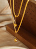 Golden Ball Drop Necklace