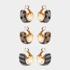 Animal Print Huggies Hoops Set