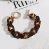 Leopard Links Toggle Bracelet