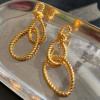 SOLD OUT! Twisted Rope Drop Earrings: LAST PAIR!