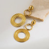 Golden Aztec Drop Earrings