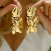 Hammered Liquid Gold Earrings
